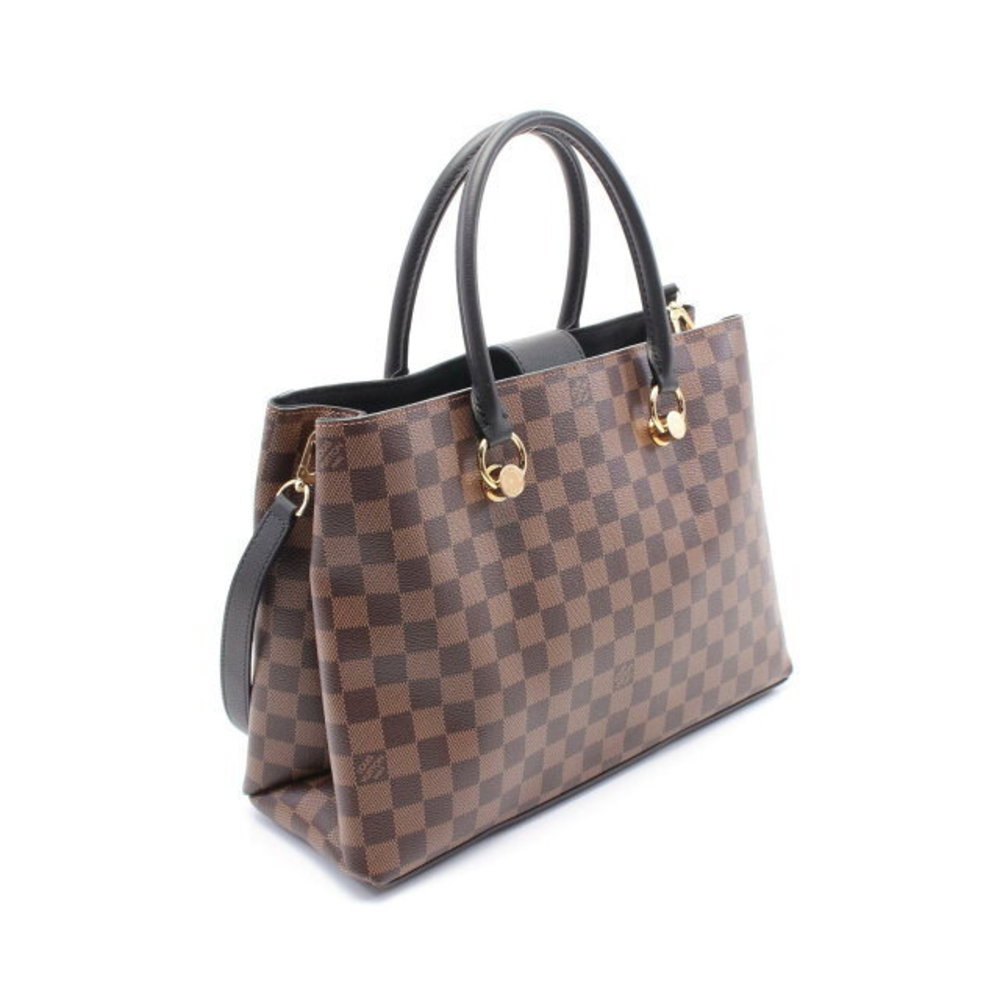 Louis Vuitton Riverside Brown Brown Handbag Damier Ebene Black LV